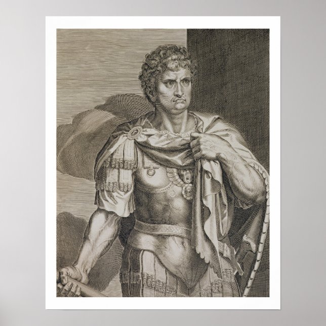 Nero Claudius Caesar Emperor of Rome 54-68 AD engr Poster (Front)