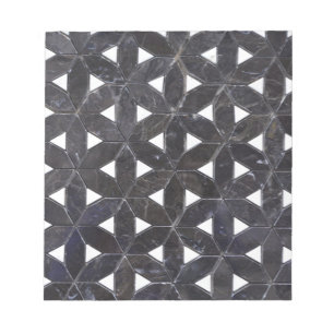 Nero Marquina Geometric Lattice Notepad