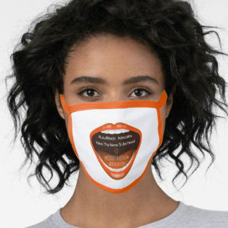 NERVEmber face mask with orange trim
