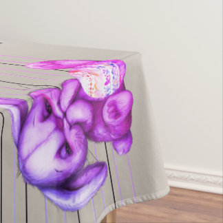 Nervous Bunny Police Lineup Tablecloth