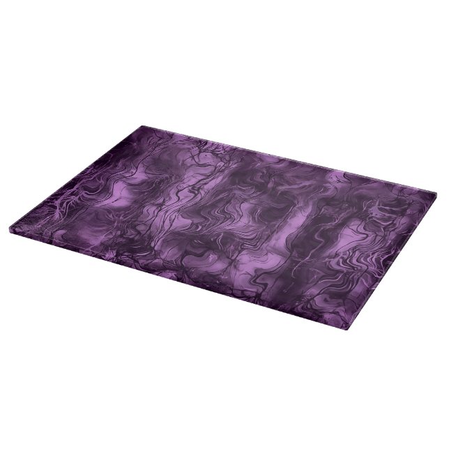 Nervous Energy Grungy Abstract Art Amethyst Orchid Cutting Board (Corner)