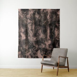Nervous Energy Grungy Abstract Art Desert Mist Tapestry