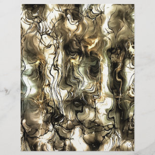 Nervous Energy Grungy Abstract Art In Yellow and G