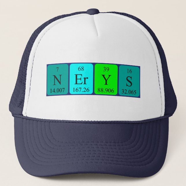 Nerys casquette de nom de table périodique (Devant)