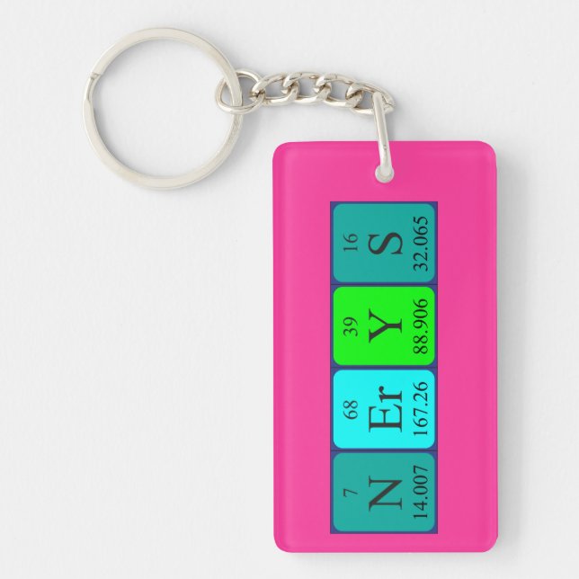 Nerys periodic table name keyring (Front)