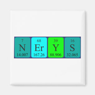 Nerys periodic table name magnet