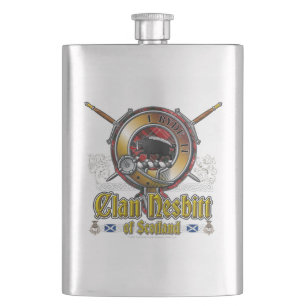 Nesbitt Clan Badge Hip Flask