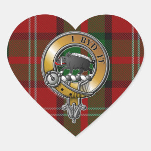 Nesbitt Tartan & Badge Heart Sticker