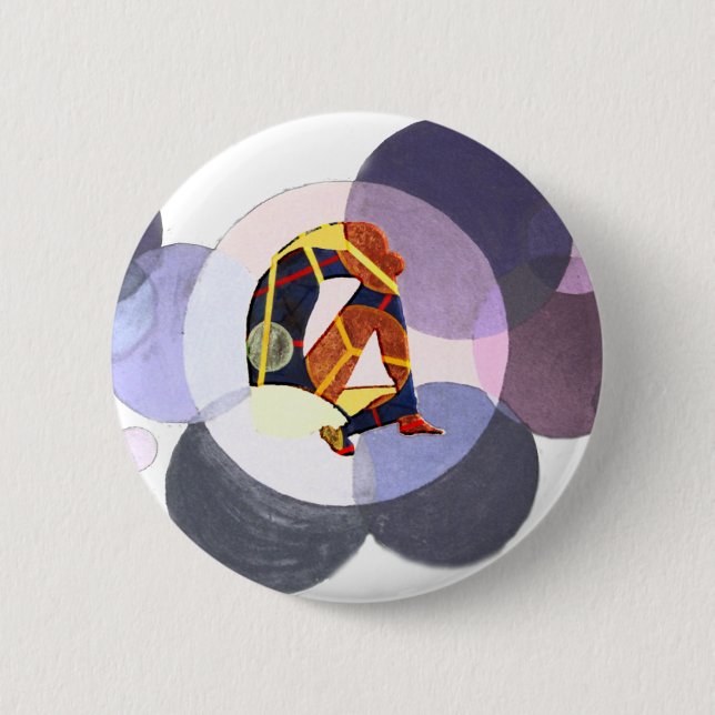 Neshama 2 Inch Round Button (Front)
