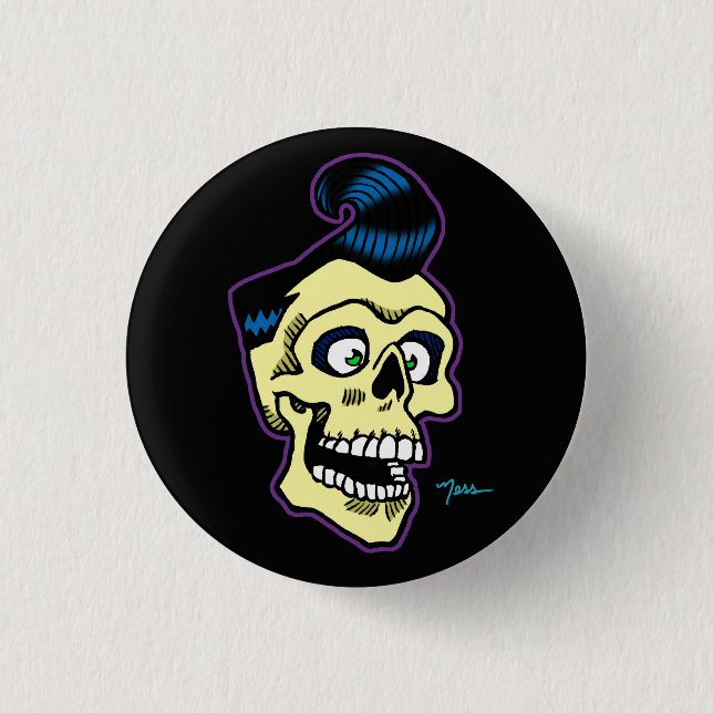 Ness Rockabilly 00 1 Inch Round Button (Front)