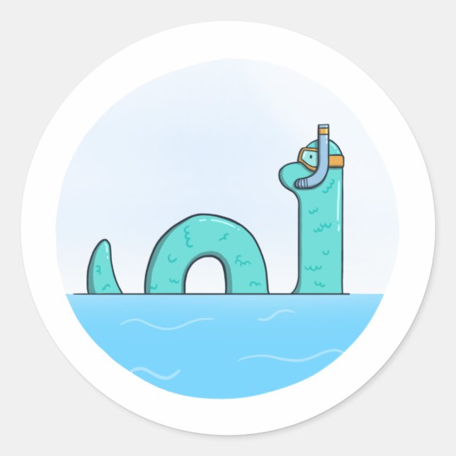 Nessy Classic Round Sticker (Front)