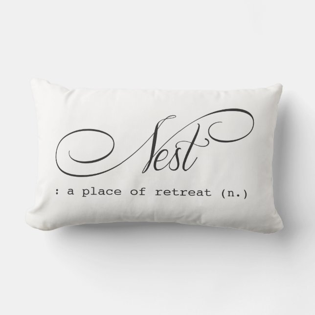 Nest Lumbar pillow bedroom retreat (Front)