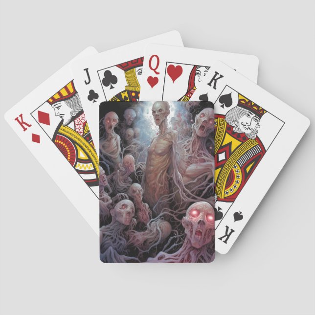 Nest Of Undead Zombies Horror Art Playing Cards (Back)