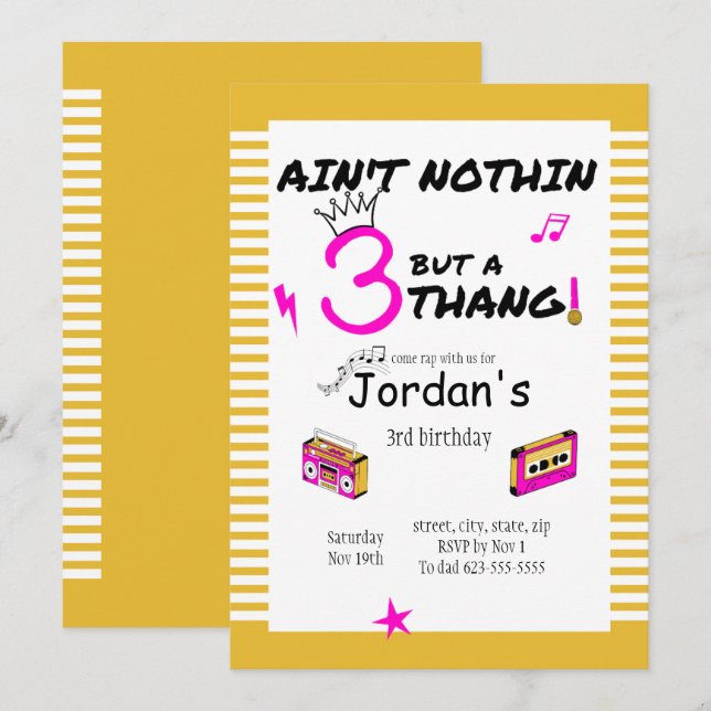 N'est rien d'autre qu'une invitation à 3 thang ros (Devant / Derrière)