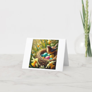 Nest with Easter Eggs,  Holiday Card
