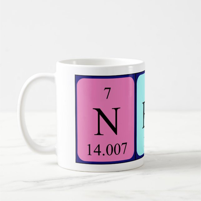 Nesta nom de table périodique mug 1 (Gauche)