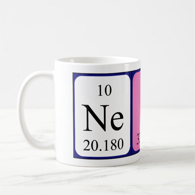 Nesta nom de table périodique mug 4 (Gauche)