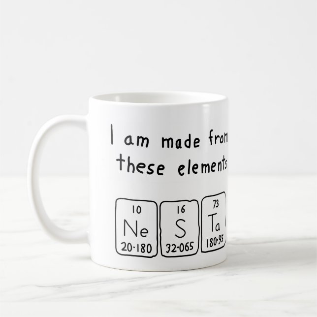 Nesta nom de table périodique mug 6 (Gauche)