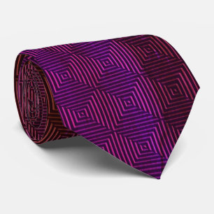 Nested Squares Pattern Tie