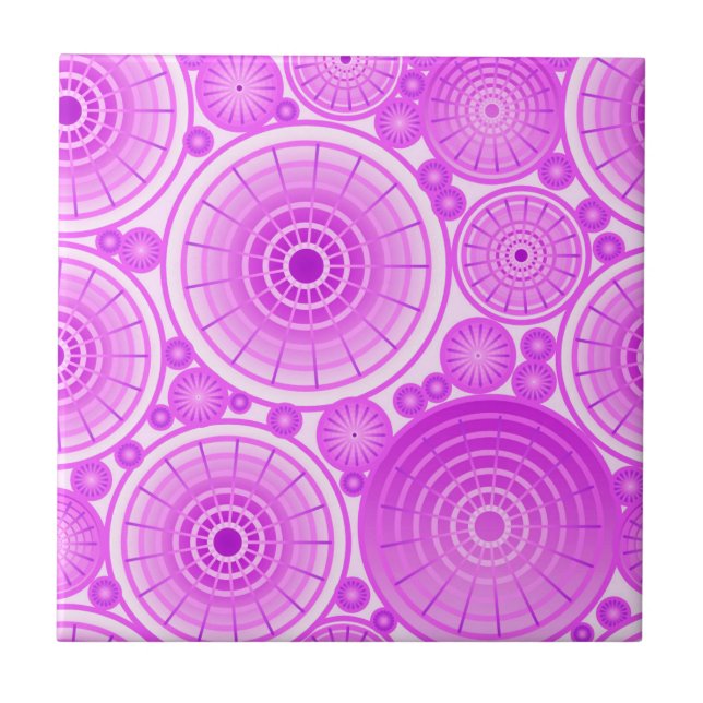 Nested wheels - lavender and purple tile (Front)