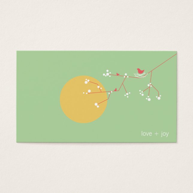 Nesting Bird Family Baby Shower DIY Favour Gift Ta (Front)