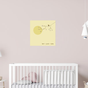 Nesting Birds Family Baby Nursery Art Print