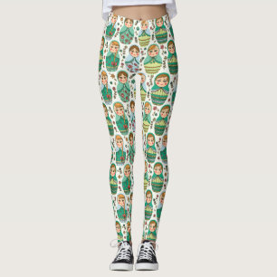 Nesting Doll Pattern Leggings