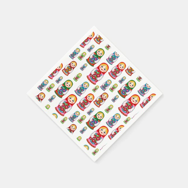 Nesting doll pattern napkin (Corner)