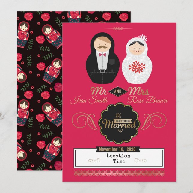 Nesting Dolls Invitation (Front/Back)