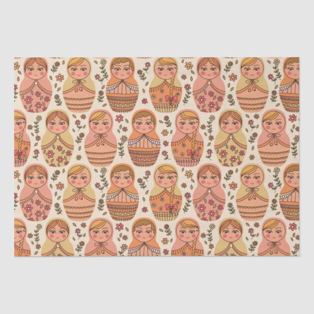 Nesting Dolls  Tissue Paper (Front)