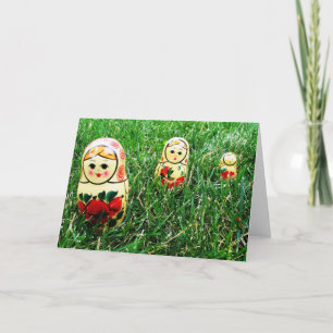 Nesting Dolls Ukrainian Folk Art Card