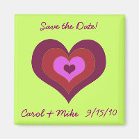 Nesting Hearts Save the Date Magnet