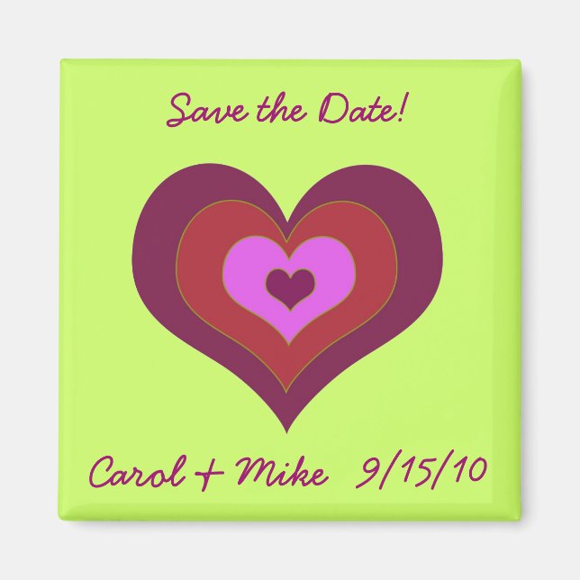 Nesting Hearts Save the Date Magnet (Front)