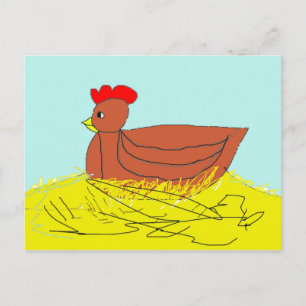Nesting Hen Postcard