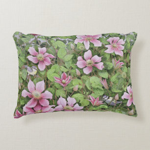 Nesting in Clematis Accent Pillow