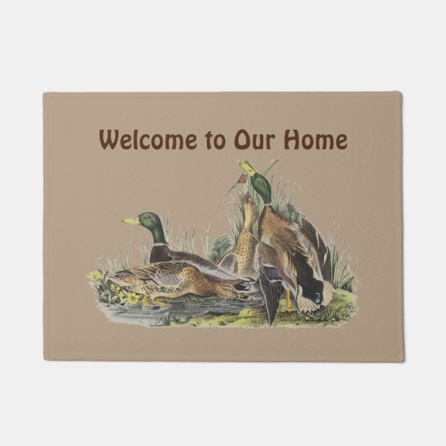 Nesting Mallards Welcome Doormat (Front)
