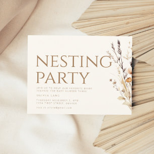 Nesting Party Sip and See Baby Shower Invite Postcard