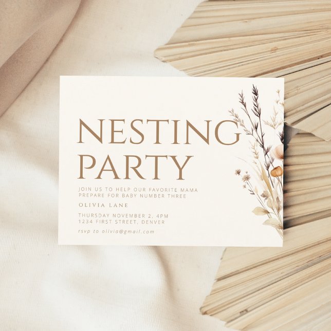 Nesting Party Sip and See Baby Shower Invite Postcard (Creator Uploaded)