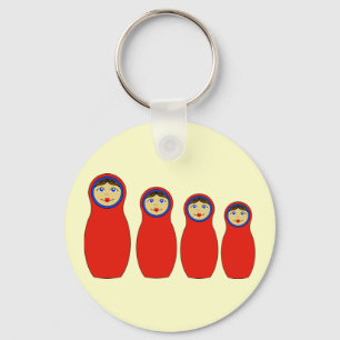 Nesting Peg Dolls Keychain
