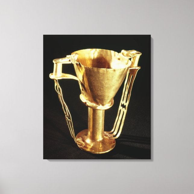 Nestor's cup, Mycenae, c.1550-1500 BC Canvas Print (Front)