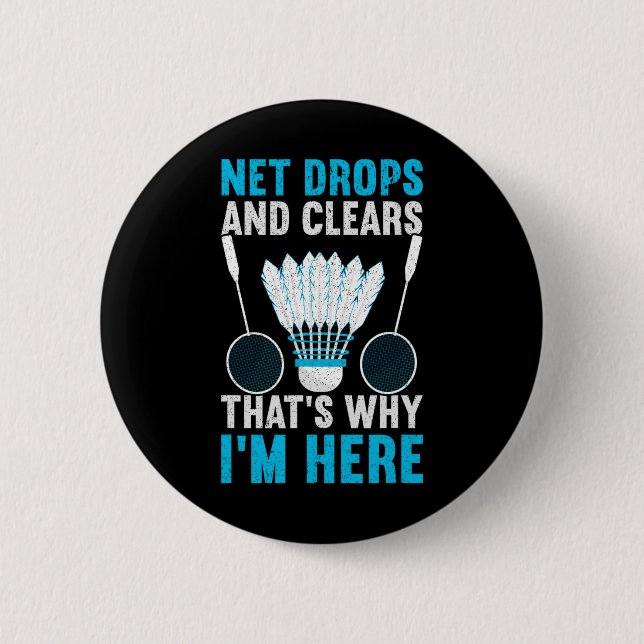 Net Drops And Clears That's Why I'm Here Funny Dmi 2 Inch Round Button (Front)