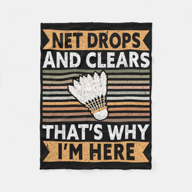 Net Drops And Clears That's Why I'm Here Funny Dmi Fleece Blanket (Front)
