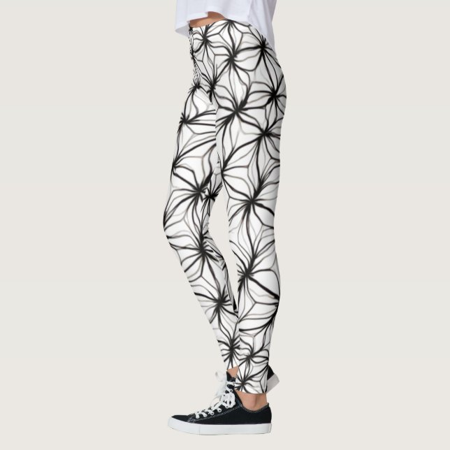 Net Geometry – Diamond Mesh Abstract Leggings (Left)