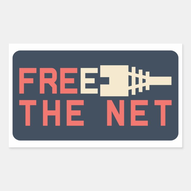 Net Neutrality Free the Internet Sticker (Front)