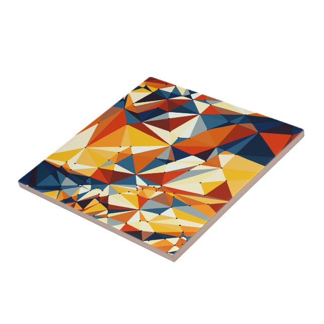 Net of multicolored triangles tile (Side)