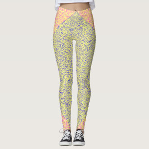 Net pattern 05 Indigo BBlue Yellow BG Leggings