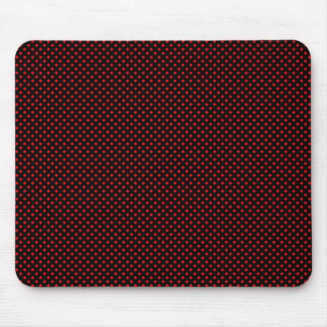 Net Pattern Black with Red Mouse Pad (Front)