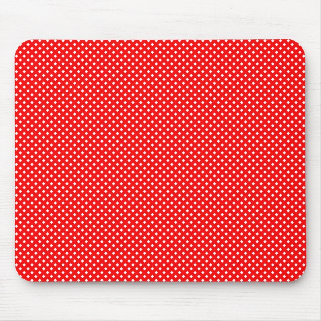 Net Pattern Red with White Mouse Pad (Front)