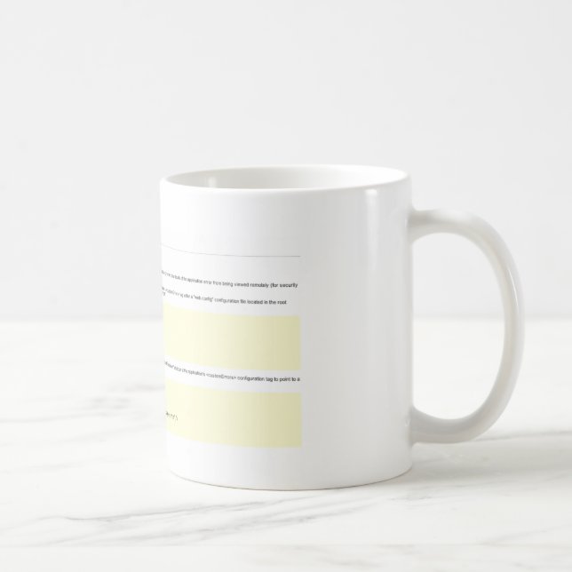 .NET Server Error Coffee Mug (Right)