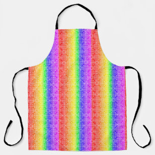 Net Style Design Rainbow Flag Colours Gay GLBTQ Apron